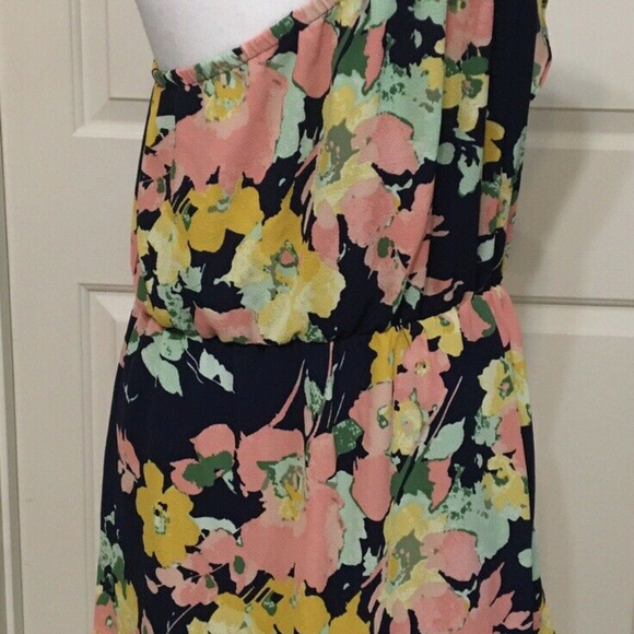 NWOT Kaari Blue One Shoulder Ruffle Dress XL - Picture 4 of 7